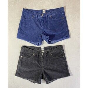 Set Of 2 Gap Corduroy Shorts Sz 10 Cutoff Cords Vintage Style Raw Hem